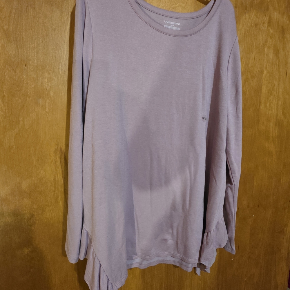 Lane Bryant Lavender Long Sleeve Women's Top
